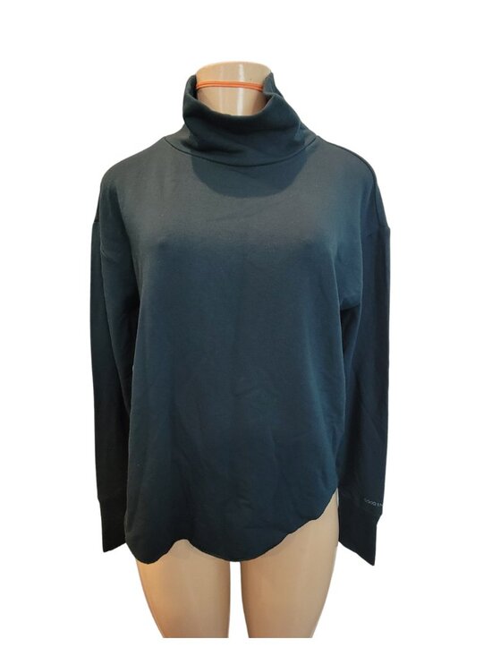 aerie Tops - Offline by Aerie Green Round Hem Boxy Relaxed Fit Turtle Neck Fleece Top